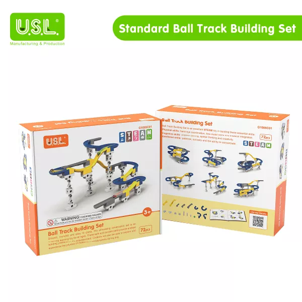 Interactive Marble Roller Coaster Kits Educational Ball Tracks Playsets for Kids (standard set)
