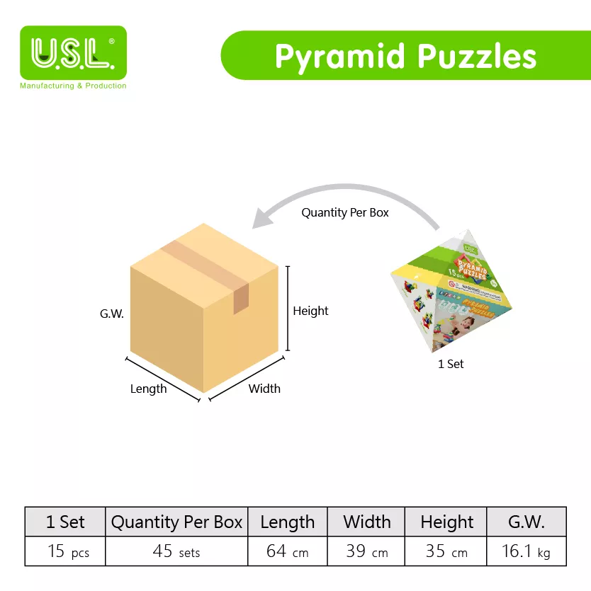 Diamond Shape Geometric Stacking Blocks Pyramid Construction Toys for Kids Educational Puzzles Toys
