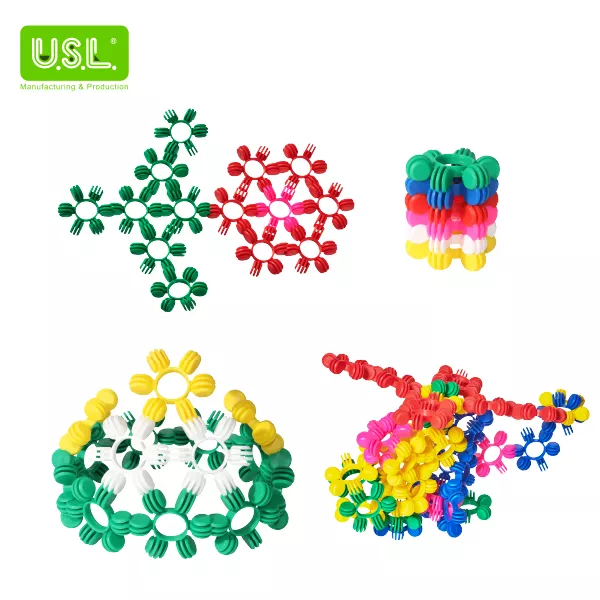 Flower Shaped Interlocking Educational Toy for Cognitive Development and Hand Eye Coordination