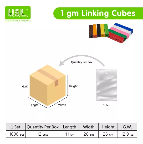 Linking Cubes Educational Toys 1g Weights