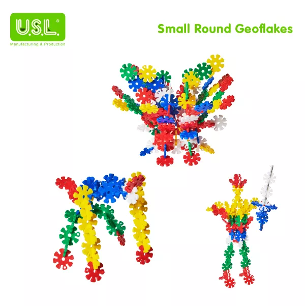 Round Snowflake Interlocking Building Blocks Educational Toys