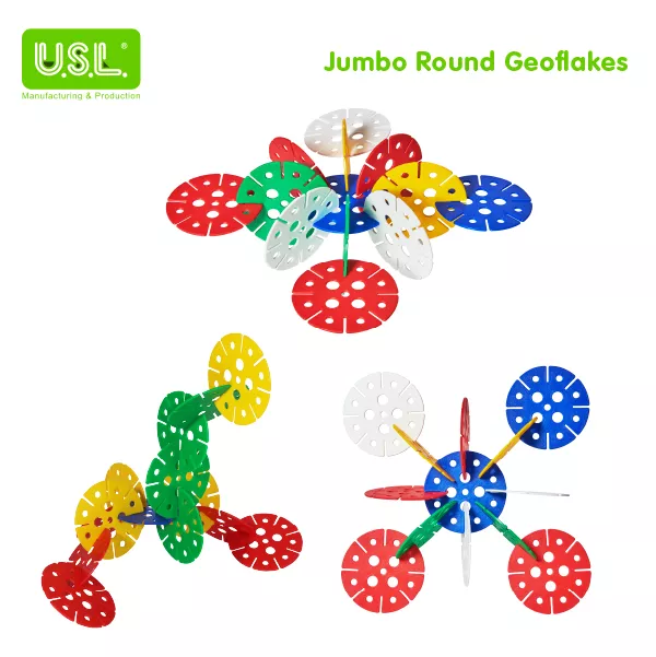 Round Snowflake Interlocking Building Blocks Educational Toys