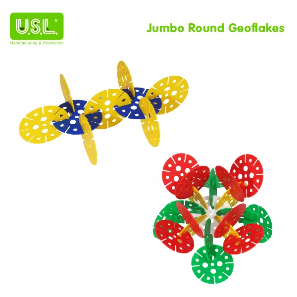 Round Snowflake Interlocking Building Blocks Educational Toys
