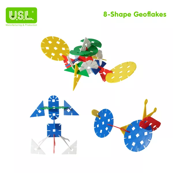 Muilti-Shaped Snowflake Interlocking Building Blocks Educational Toys
