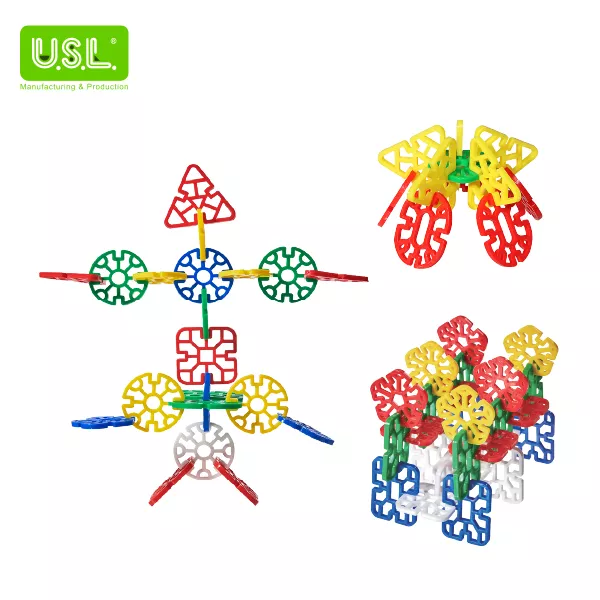 Pattern Snowflake Interlocking Building Blocks Educational Toys