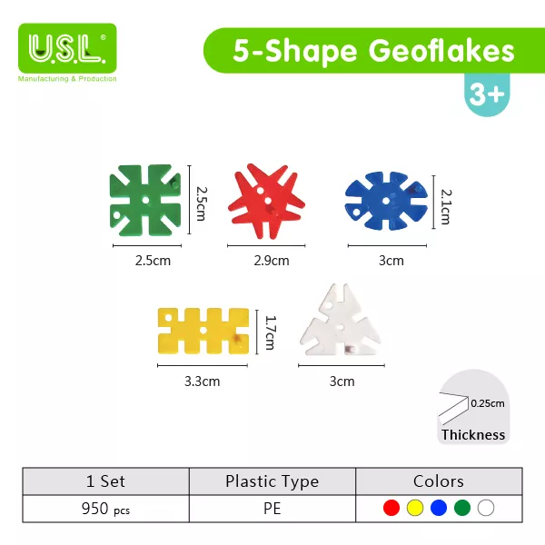 Muilti-Shaped Snowflake Interlocking Building Blocks Educational Toys