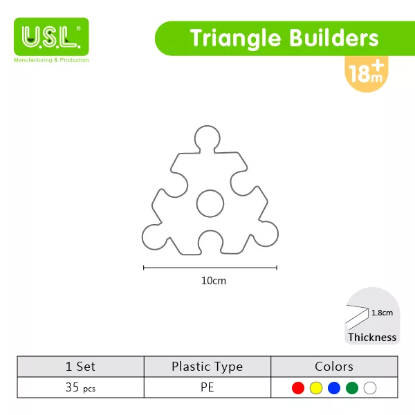 Triangle Shaped Interlocking Building Blocks Educational Toys for Kids