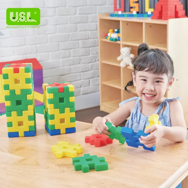 Educational Interlocking Building Blocks for Kids (square)