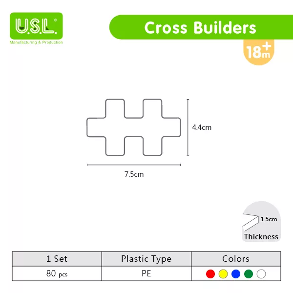 Educational Interlocking Building Blocks for Kids (cross shaped and fishebone shaped)