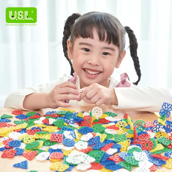 Pattern Snowflake Interlocking Building Blocks Educational Toys