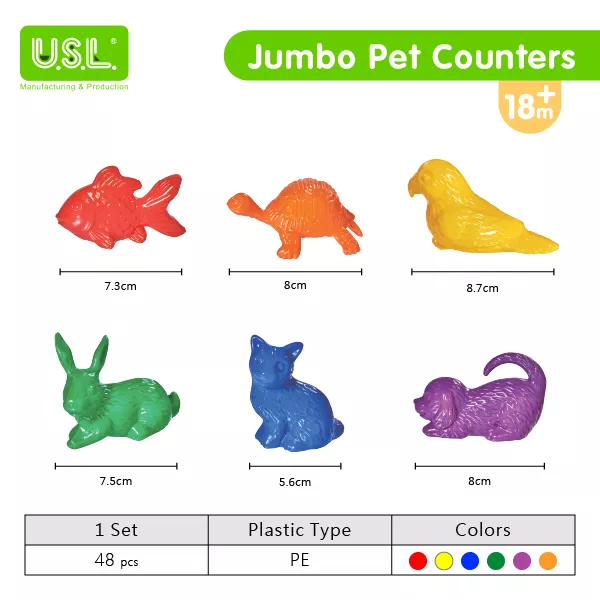 Jumbo Animal Sd Educational Toys Light Weight Counters