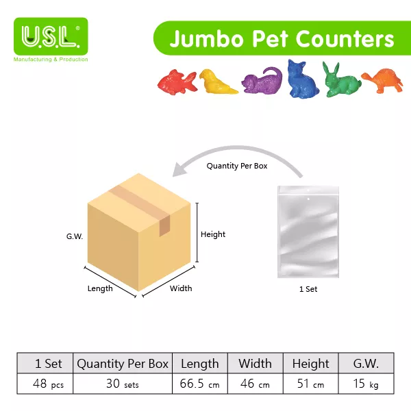 Jumbo Animal Sd Educational Toys Light Weight Counters