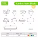 Jumbo Early Learning EVA Soft Stacking Foam Building Blocks for Toddlers Educational Toys