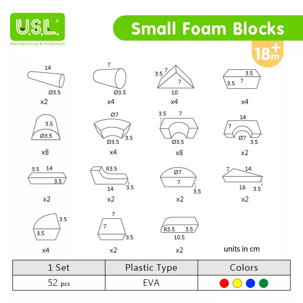 Small Soft EVA Foam Stacking Blocks for Toddlers Early Learning Educational Toys