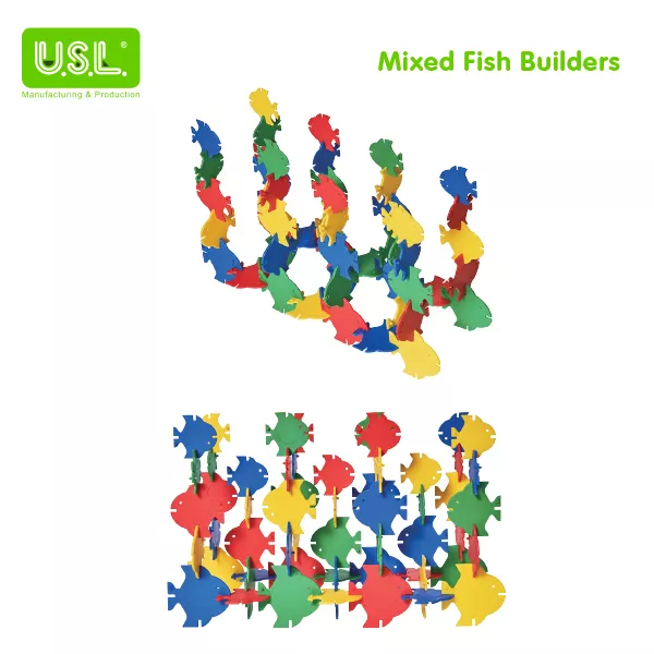Fish Shaped Interlocking Connecting Discs Educational Toys