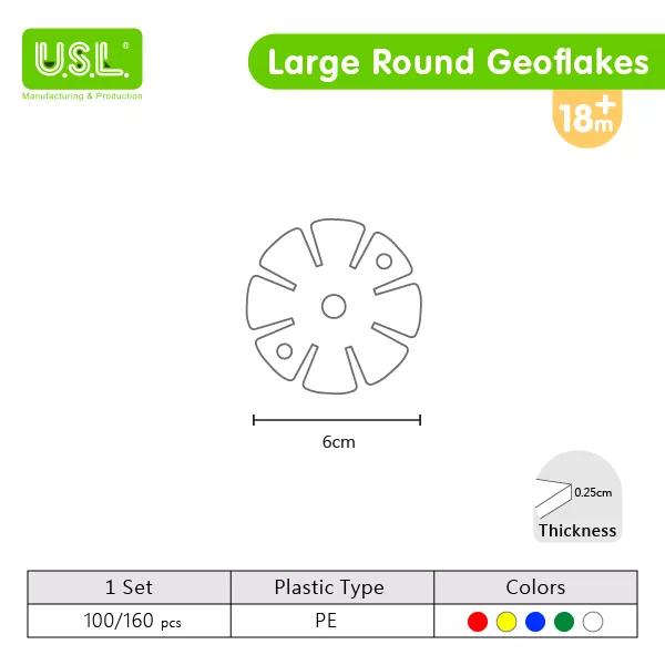 Round Snowflake Interlocking Building Blocks Educational Toys