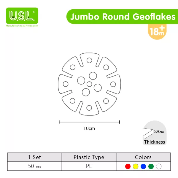 Round Snowflake Interlocking Building Blocks Educational Toys
