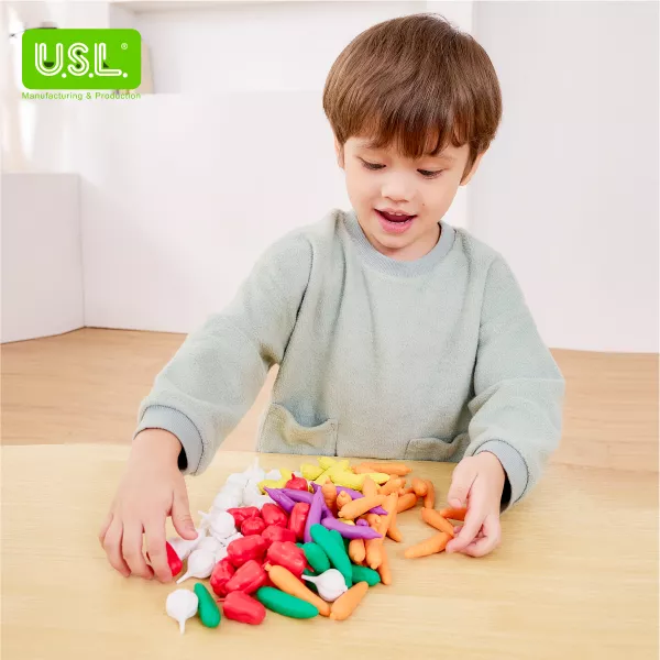Vegetable Counters Construction Vehicle Counters Educational Sorting and Counting Toys