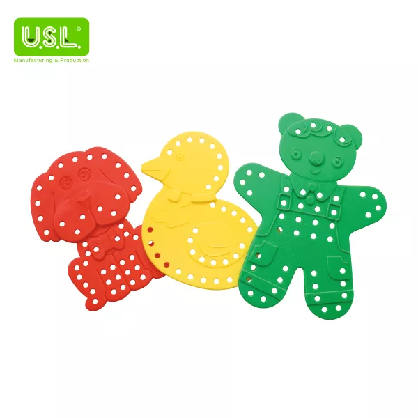 Animal-Shaped Lacing Boards Educational Toys for Kids