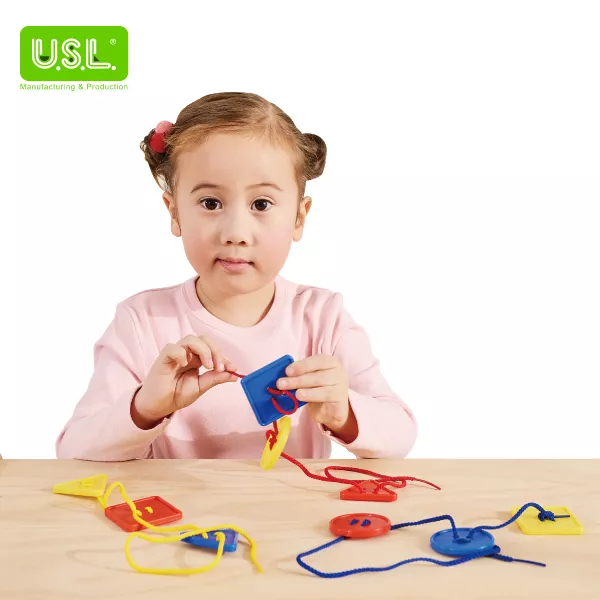 Educational Toys GEOMETRY Craft Buttons for Lacing Activity