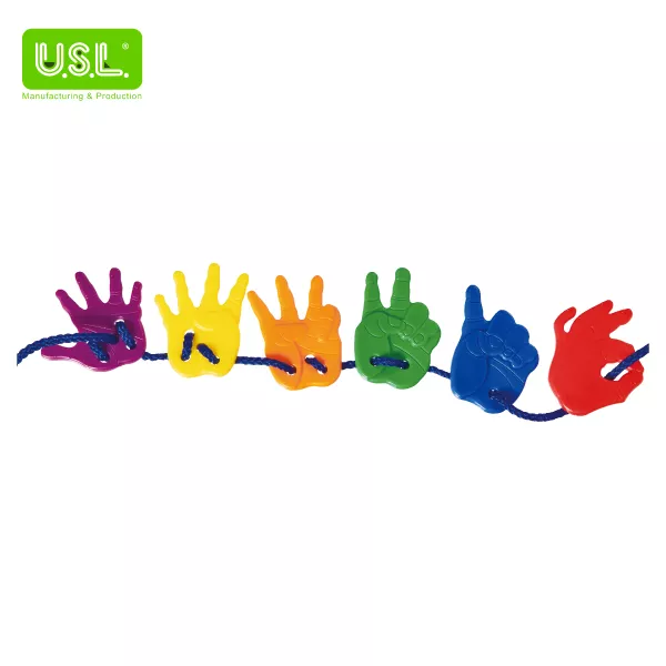 Hand-Shaped Lacing Boards Educational Toys for Kids