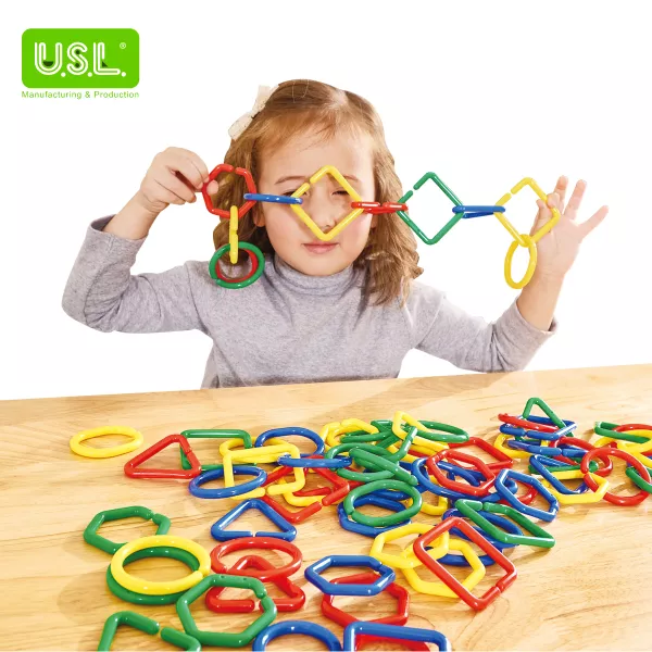 LARGE Geometric Linking Rings Fun Educational Toys for Kids