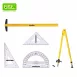 Jumbo Protractor Compass Folding Ruler Tringles Precise Drawing Tools with Clear Markings for Teacher Demonstration Math Toys