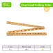 100cm Kids Folding Ruler Measuring Toy Folding Meter Stick for Teaching Measurement