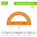 Translucent Multi-purpose Accurate Protractor for Measurement Essential Tool for light tables_ for Precision 