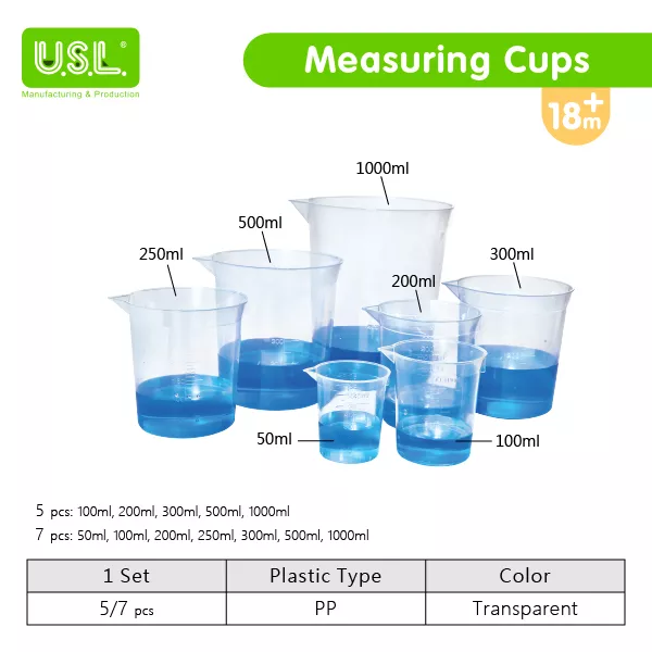 Translucent Graduated Cylinders and Measuring Cups Essential Tools for light tables_ for Accurate Liquid Measurements