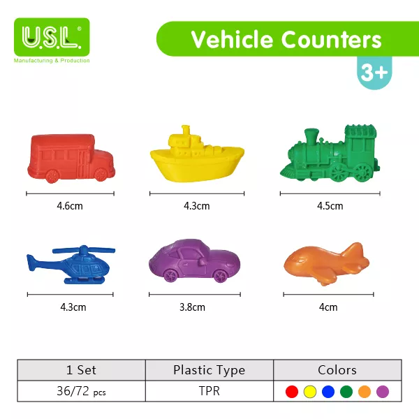 Vehicle Counters Educational Sorting and Counting Toys