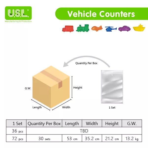 Vehicle Counters Educational Sorting and Counting Toys