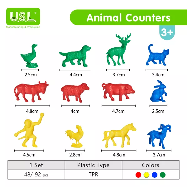 Animal Counters Educational Sorting and Counting Toys