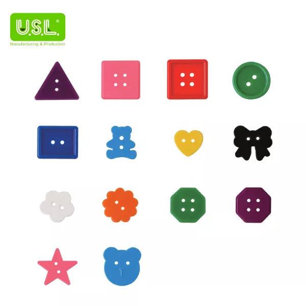 Educational Toys SMALL Multi-Shaped Craft Buttons for Lacing Activity