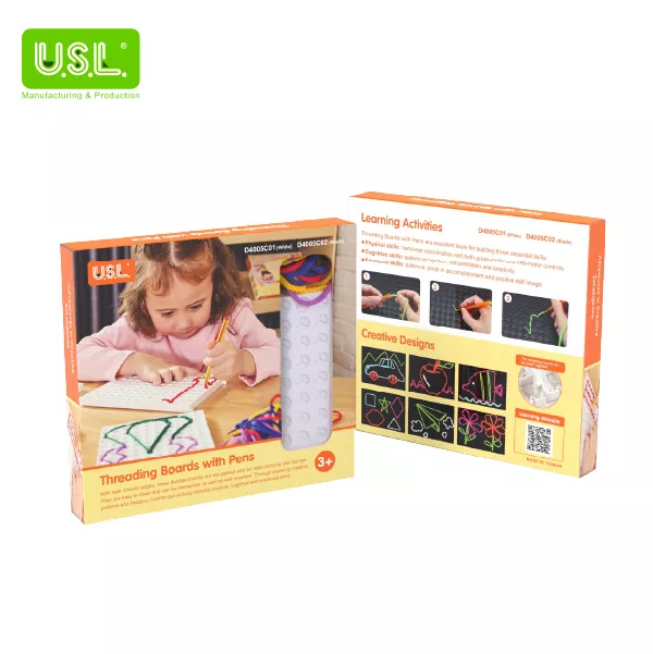 Creative Educational Toys Threading Boards with Pens for Kids