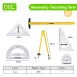 Jumbo Protractor Compass Folding Ruler Tringles Precise Drawing Tools with Clear Markings for Teacher Demonstration Math Toys