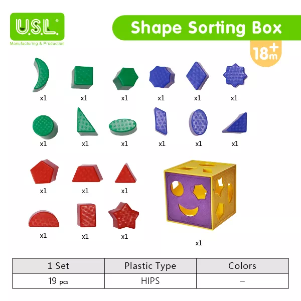 Educational Sorting Box for Children Fun Shap Recognition and Hand-Eye Coordination Toy