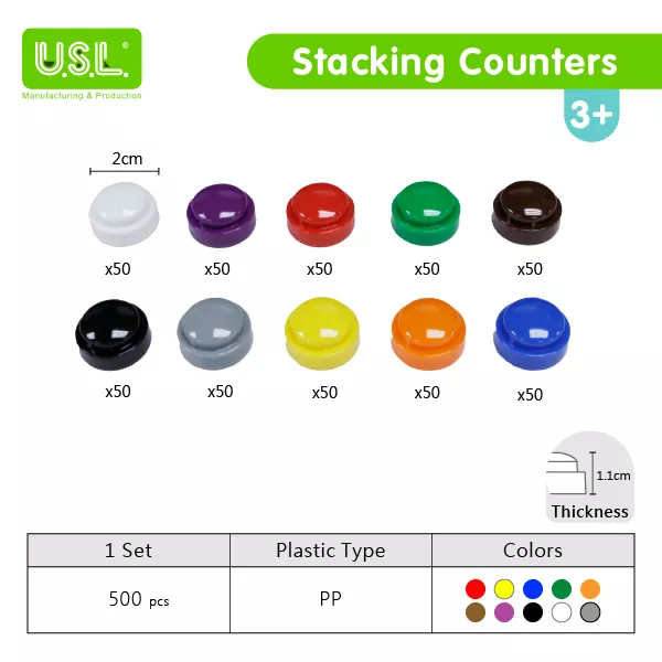 Colorful Stacking Buttons Math Toys for Counting and Sorting