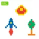 Colorful Square Tiles - Counting Sorting and Stacking Math Toys