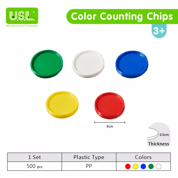 Colorful Round Chips Coins Counters for Counting and Sorting