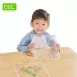 Plastic Pegboards with Rubber Bands for Geometry Learning Math Toys for Kids (TRANSPARENT)