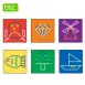 Plastic Pegboards with Rubber Bands for Geometry Learning Math Toys for Kids (TRANSPARENT)