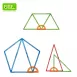 Colorful Flexible EXTENDABLE Construction Plastic Sticks with Snapping Connection Points Educational Geometry Teaching Math Toys (WITH PROTRACTORS)