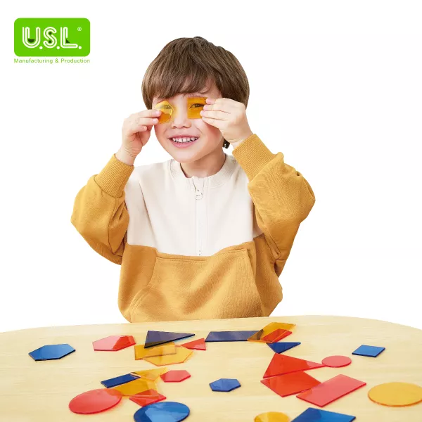 TRANSPARENT Attribute Blocks for Learning Counting Sorting Geometry Colors Relative Size Concept Math Toys Math Puzzles
