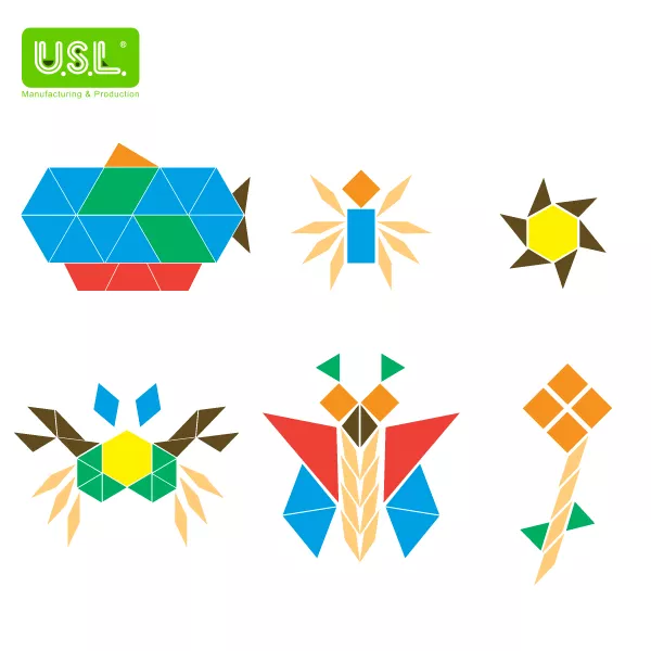 Relational Polygons Shape Puzzles Math Toys for Enhancing Spatial Reasoning and Problem Solving Skills