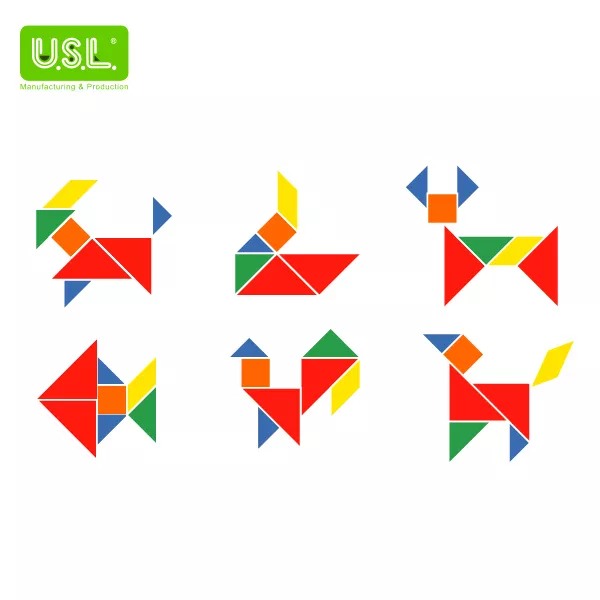 TRANSPARENT Tangrams Interactive Math Toys Math Puzzles