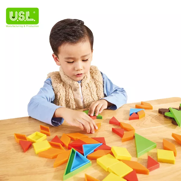 Assorted Shape Blocks Shape Puzzles Math Toys