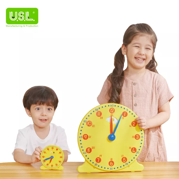 Children's Teaching Clock with Day and Night Display Kids Learning Clock