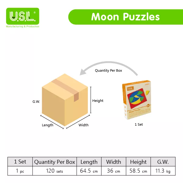 Moon Puzzles Shape Puzzles for All Age Groups Fun and Educational Brain Teasers Board Games