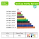 Marked Metric Rod Set Math Toys for Base Ten Learning